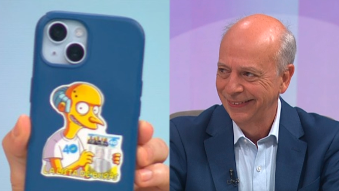 Javier García y su parecido con un personaje animado.