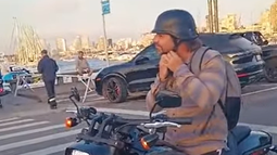 Lacalle Pou de vacaciones: moto y selfies en Punta del Este
