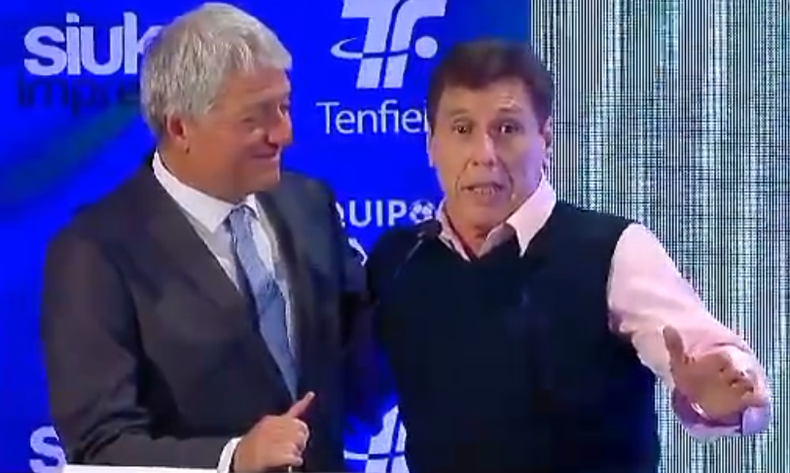 Sergio Gorzy y Juan Ramón Carrasco en la cena benéfica Solidaridad a la Cancha.
