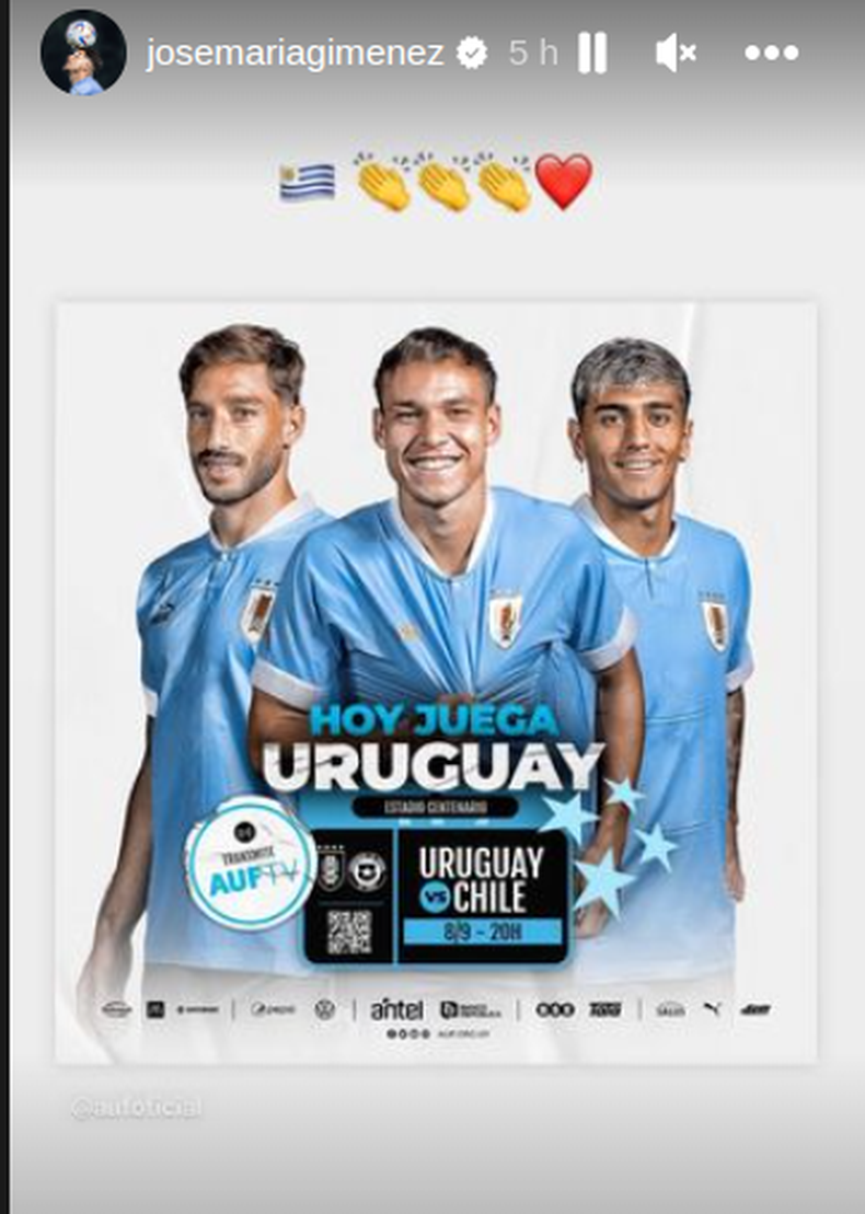 Los futbolistas de la Selección de Uruguay expresaron su total