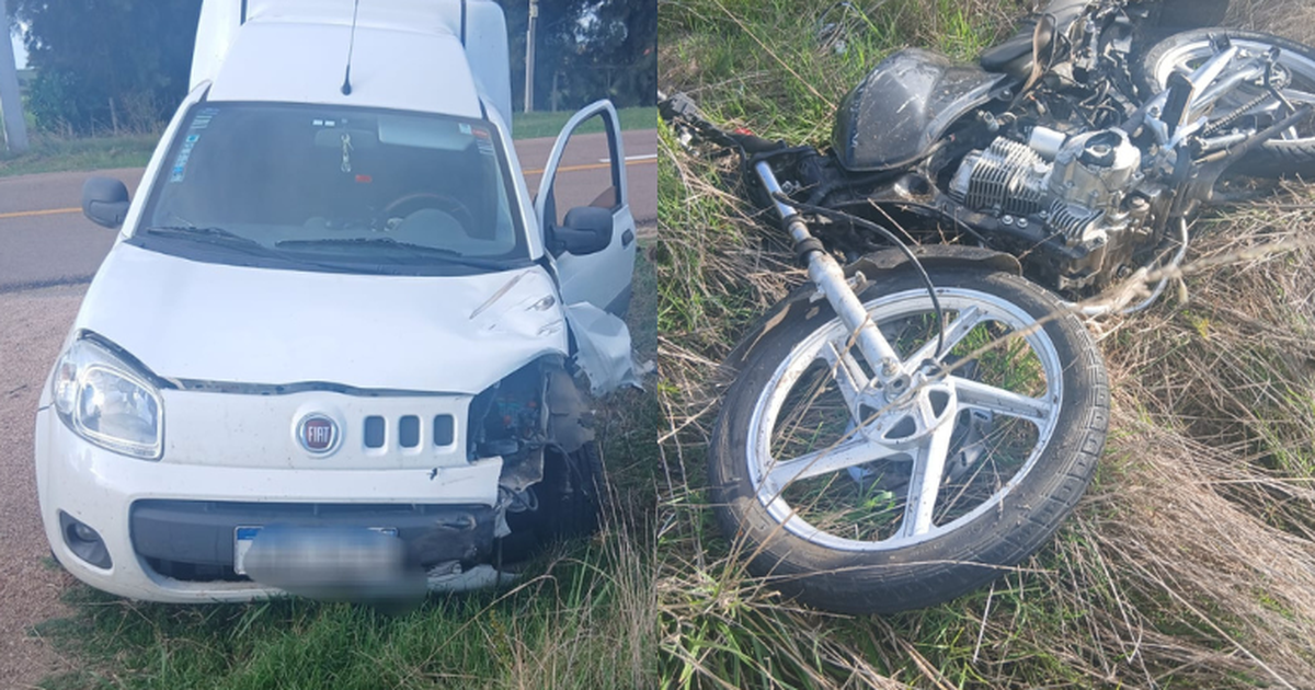 Motociclista sufrió fractura expuesta tras choque con camioneta en ruta 107
