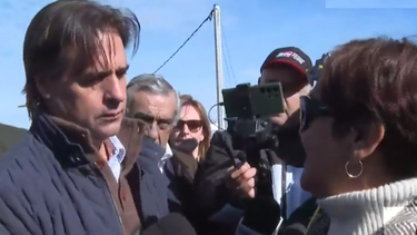 Mujer reclamó a Lacalle Pou por su vivienda en Nuevo Berlín.