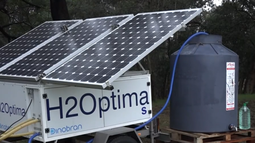 Planta potabilizadora móvil alquilada por la Intendencia de Canelones.