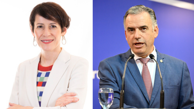 Ana Belén Pontón y&nbsp;Yamandú Orsi.