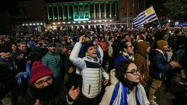 Mirá el impresionante festejo de uruguayos en 18 de Julio.