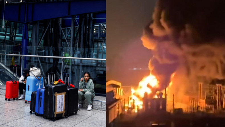 Aeropuerto de Londres cerrado por incendio.&nbsp;