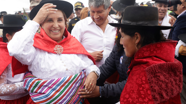 Dina Boluarte, presidenta de Perú.