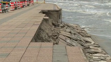 Fuertes vientos provocaron destrozos en la rambla de Carrasco