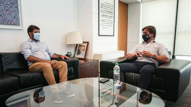 Fernando Pereira y Luis Lacalle Pou reunidos en Torre Ejecutiva.