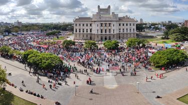 Trabajadores en el Palacio Legislativo