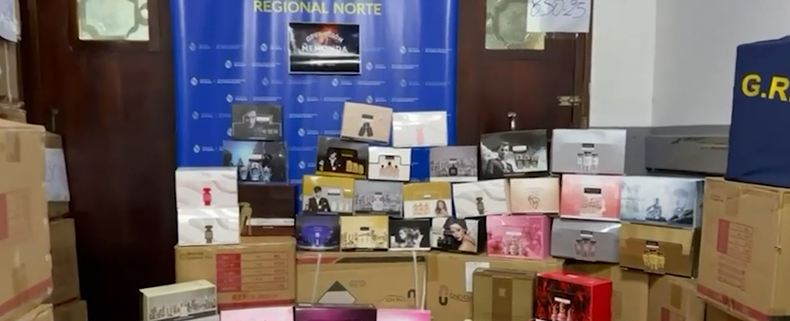 Aduanas incautó más de $450.000.000 en perfumes falsos en un operativo en Rivera