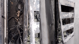 Contadores quemados en La Blanqueada.