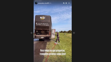 el tremendo momento de matias valdez y su banda en una ruta argentina
