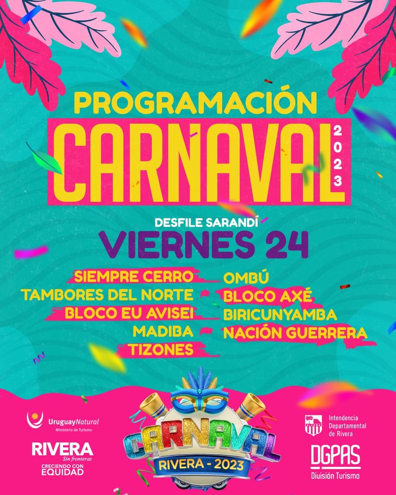 Carnaval de Rivera: del 19 al 23 de febrero llega el tablado móvil