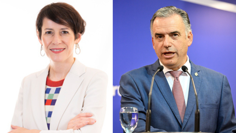 Ana Belén Pontón y&nbsp;Yamandú Orsi.