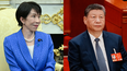 Sanae Takaichi, primera ministra de Jaapón y Xi Jinping, presidente chino. Sanae Takaichi, primera ministra de Jaapón y Xi Jinping, presidente chino.