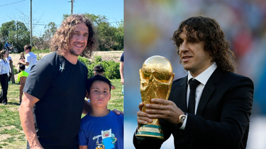 Carles Puyol en Santa Eugenia. Carles Puyol en Santa Eugenia.