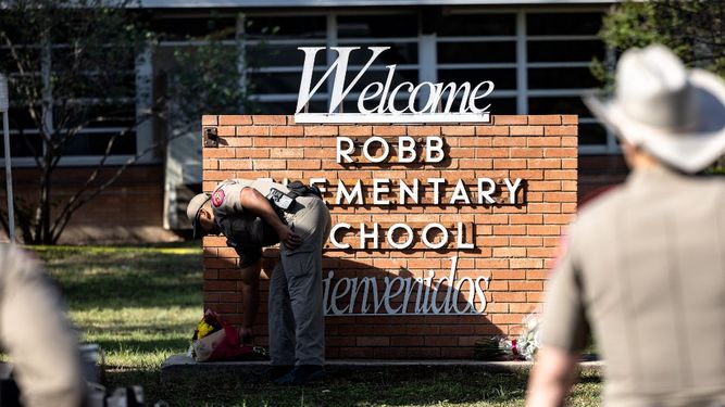 La escuela Robb Elementary School, escena del último tiroteo escolar en Estados Unidos.