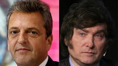 Sergio Massa y Javier Milei.