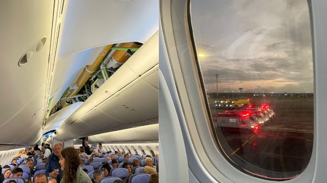 Fotos tomadas por una pasajera del vuelo.