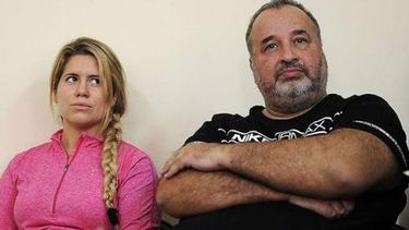 El sindicalista argentino Marcelo Balcedo y su esposa Paola Feige.