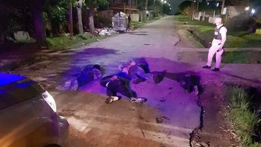 Tres hombres y una mujer fueron detenidos tras ser perseguidos por Policía Caminera.