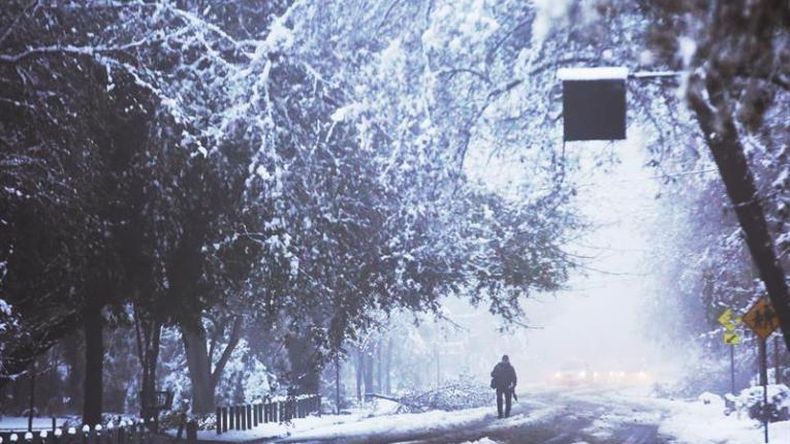 Impresionante nevada en Santiago de Chile