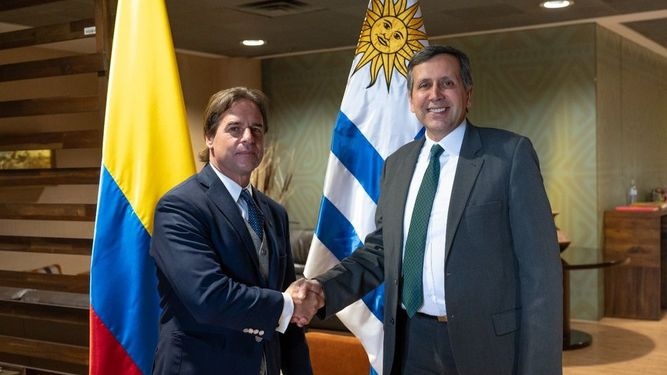 Lacalle Pou en Colombia.