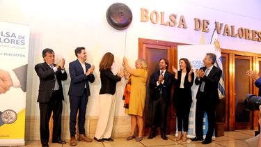 Lacalle Pou y Argimón estuvieron en evento en la Bolsa de Valores