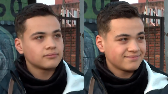 Santiago Acosta, estudiante del Liceo Nº 65.