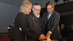 Lacalle Pou participó en recordatorio del Día del Holocausto y el Heroísmo