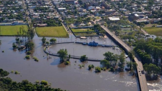Inundaciones en Artigas. (Foto de archivo).
