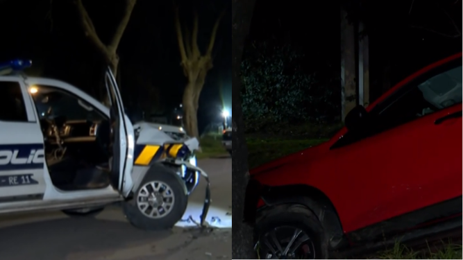 Persecución policial terminó con una camioneta en una zanja y un hombre requerido detenido en Los Bulevares