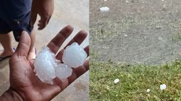 Imágenes de la granizada en Villa Noblía, Cerro Largo.&nbsp;
