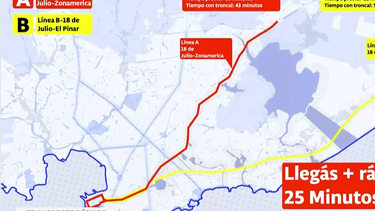 Cinve propuso dos grandes líneas de ómnibus con capacidad de 220 pasajeros