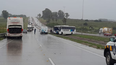 Dos personas resultaron lesionadas leves tras el choque frontal de dos ómnibus interdepartamentales en la ruta 5 kilómetro 129, en Florida.