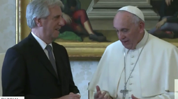 El papa Francisco recibió a los expresidentes uruguayos José Mujica y Tabaré Vázquez