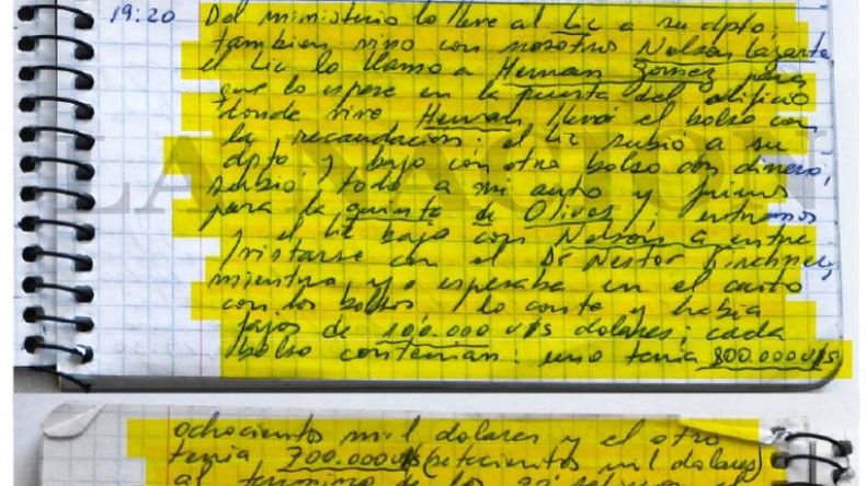 Cuadernos destaparon una red de coimas en la era de los Kirchner