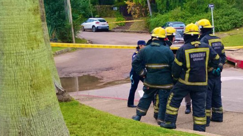 Operativo por amenaza de bomba.