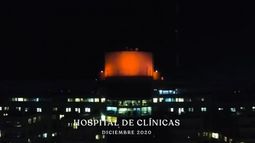 Hospital de Clínicas indica con su luz el nivel de riesgo