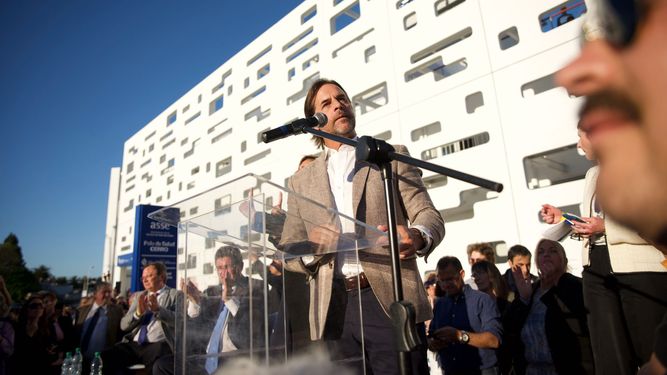 El presidente Luis Lacalle Pou inauguró este lunes el Hospital del Cerro.