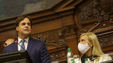 El presidente Luis Lacalle Pou habló durante más de una hora en la Asamblea General.