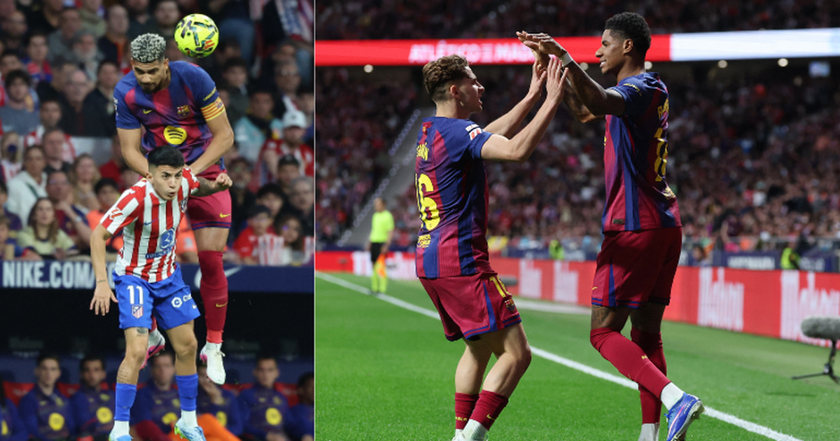 Con Ronald Araújo lesionado, Barcelona se impuso 2-1 al Atlético y amplió su ventaja en LaLiga