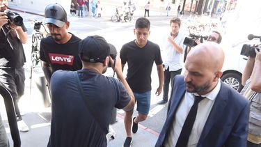 Los jugadores Leandro Lozano y Yonatan Rodríguez de Nacional declararon este lunes ante el fiscal Fernando Romano.