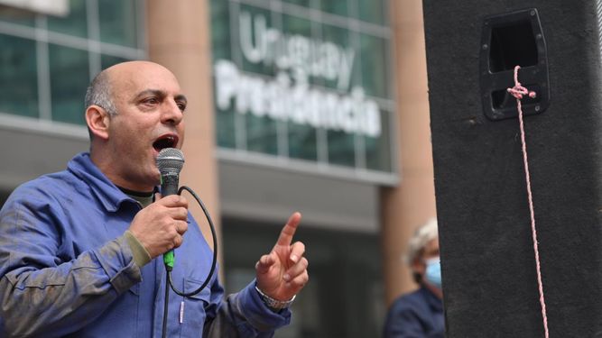 El presidente del PIT-CNT, Marcelo Abdala.