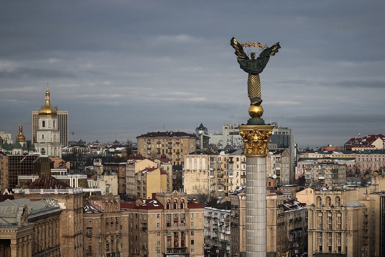 Monumento a la Independencia en Kiev, Ucrania.&nbsp;