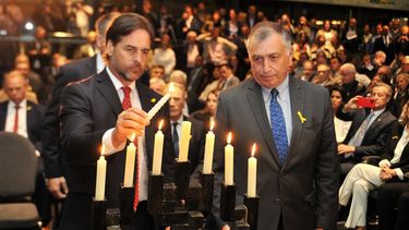 Lacalle Pou en la conmemoración de la Noche de los Cristales Rotos.