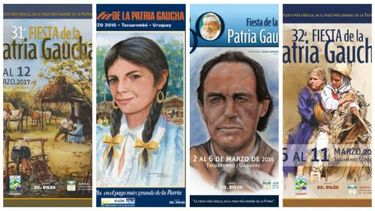¿Cómo fueron los afiches de la Patria Gaucha de años anteriores?