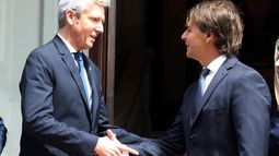 El presidente de la República, Luis Lacalle Pou, recibió al presidente de la Xunta de Galicia, Alfonso Rueda.