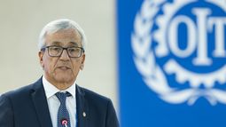 Juan Castillo frente a la OIT.